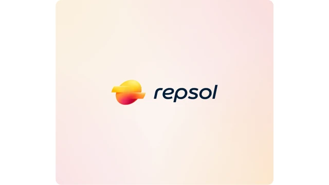 Logotipo oficial renovado de Repsol, con símbolo naranja y magenta y letras minúsculas